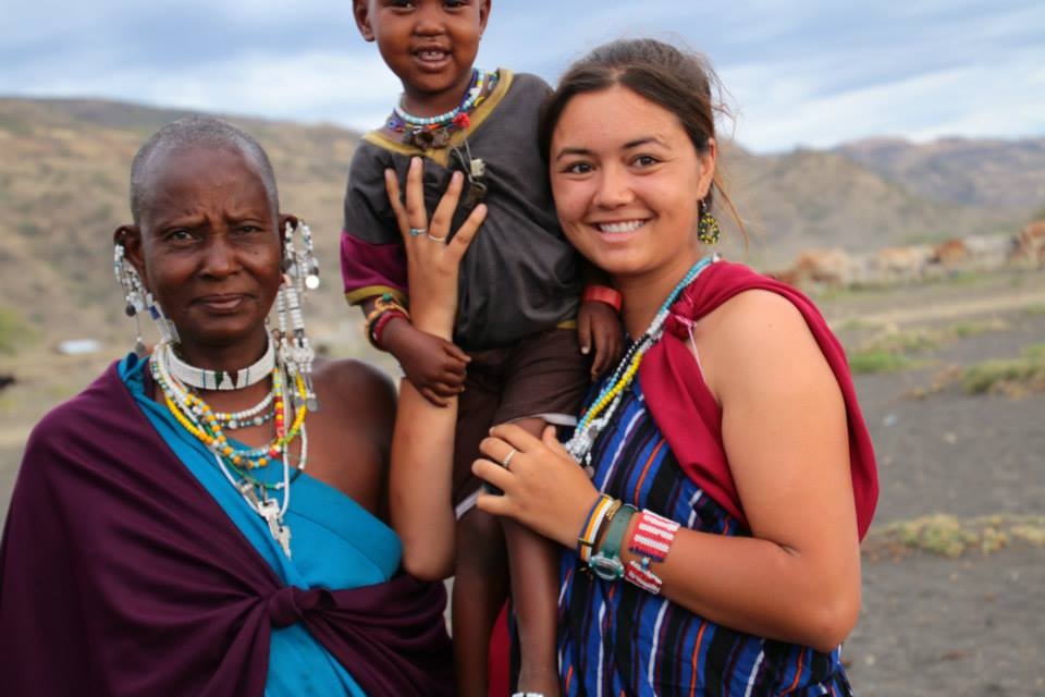 Me with my Maasai mama and little brother Naayo