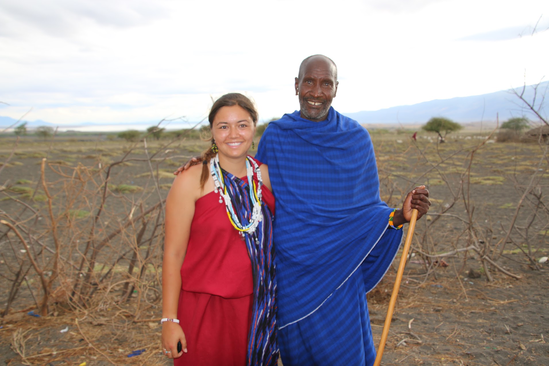 My Maasai father, Matthew, and me