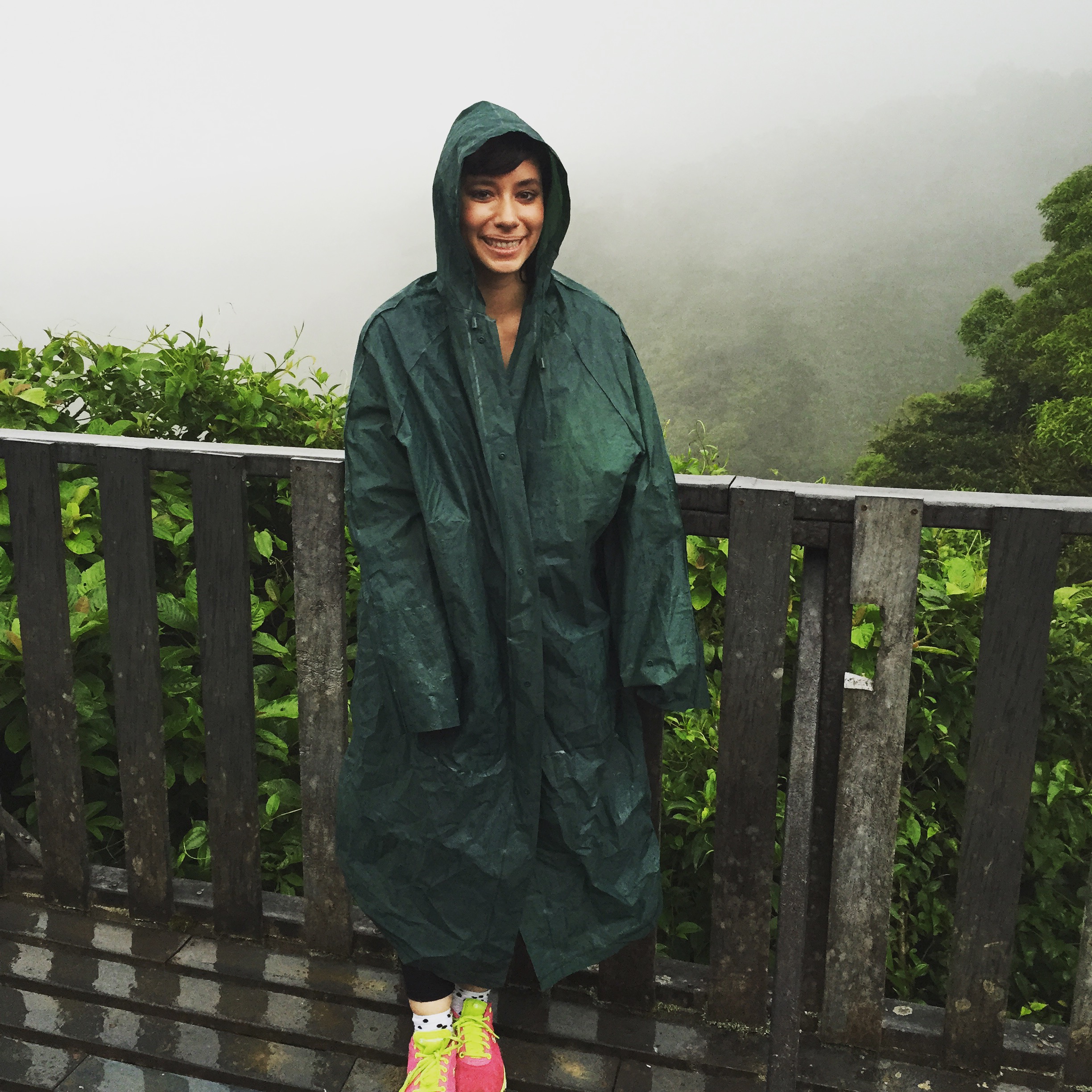 That's me in the Monteverde Cloud Forest Reserve! It started to really shower right as I took this.