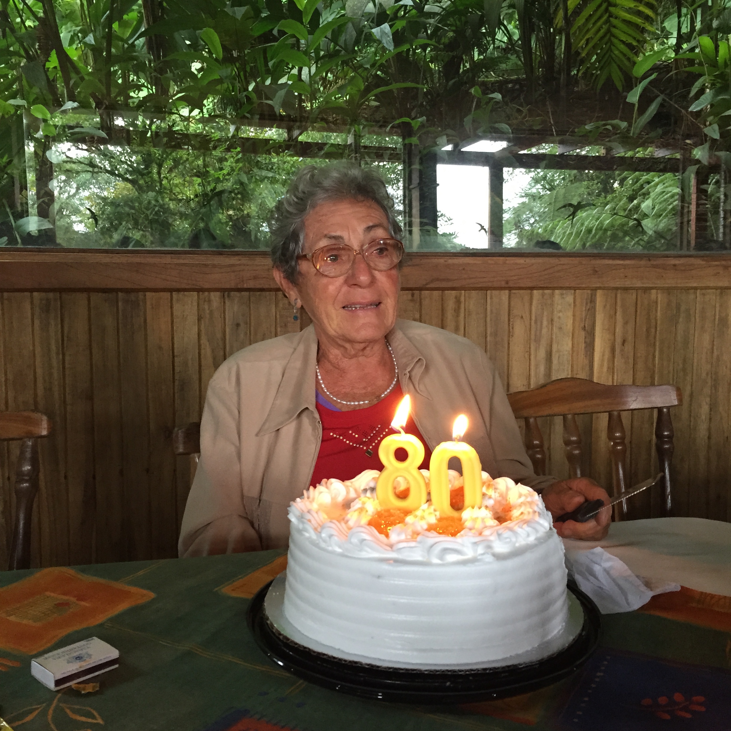 The USAC family celebrated Delia Maria's 80th birthday. After she blew out her candles, she began to get teary-eyed and then so did everyone else at our table!