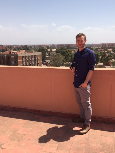 Me standing on the roof of our apartment in Marrakesh