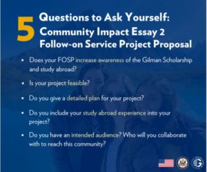 Digital image for Follow on Service Project Proposal - Community impact essay