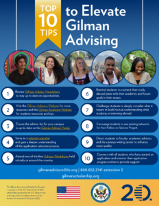 Top 10 tips to elevate Gilman advising
