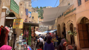 Busy Market Street in Jordan