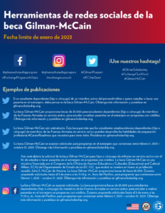 Gilman Mccain Toolkit January 2023 Deadline - Spanish
